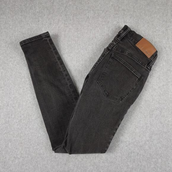 Madewell Jeans Womens Size 25S 9" High Rise Skinny Black - Picture 1 of 16